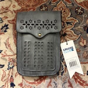 NWT Cruise Club Grey Crossbody Cellphone Bag
